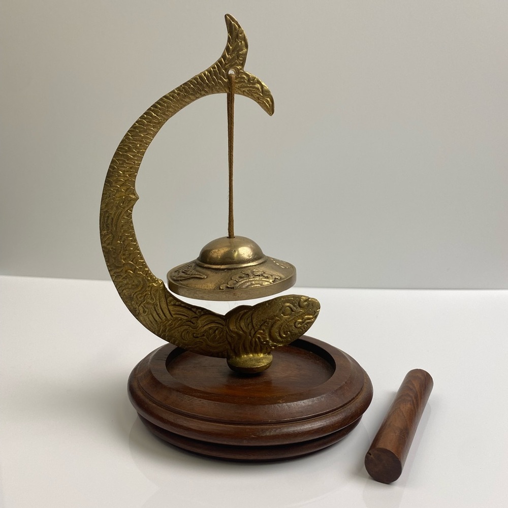 Koi fish meditation chime with small mallet